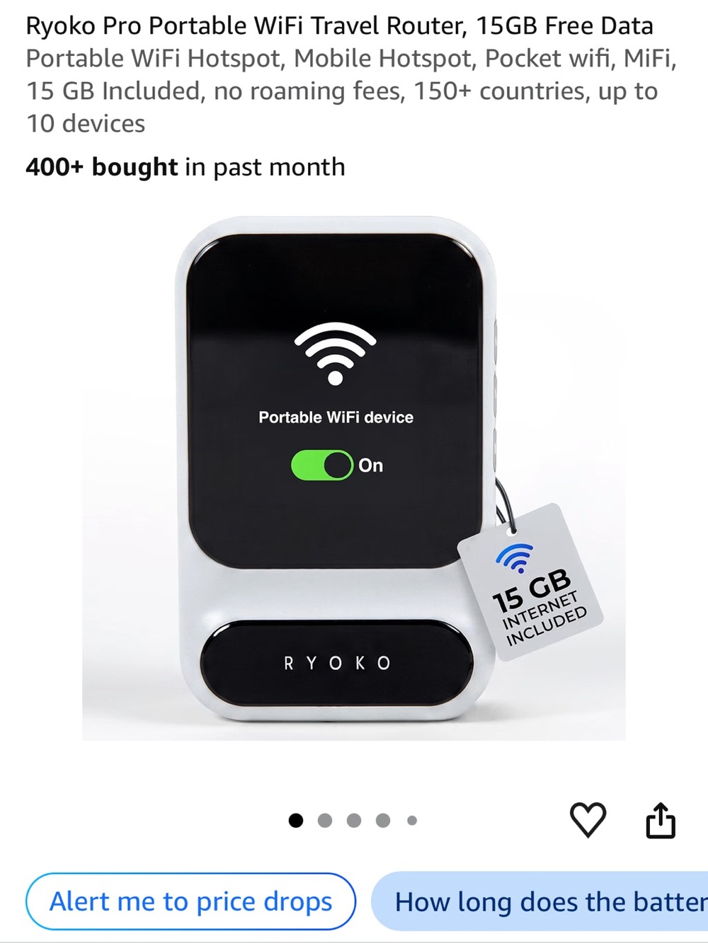 Pro Portable WiFi Travel Router - Black and White